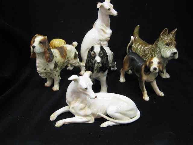 Appraisal: Dog Figurines an assortment of breeds includes Morton Studios porcelain