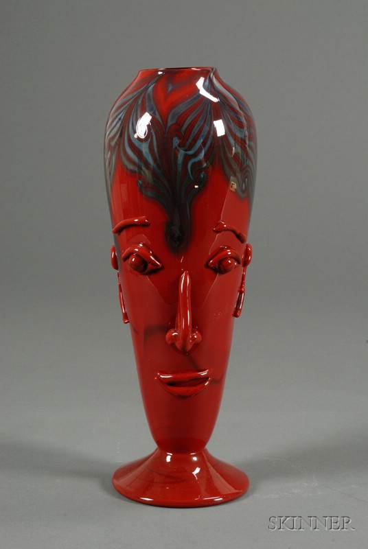 Appraisal: Chris Belleau Man Sculpture Art glass Providence Rhode Island Red