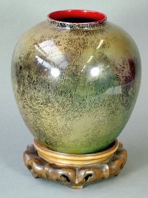 Appraisal: A Bernard Moore pottery 'lustre' jar circa - decorated with