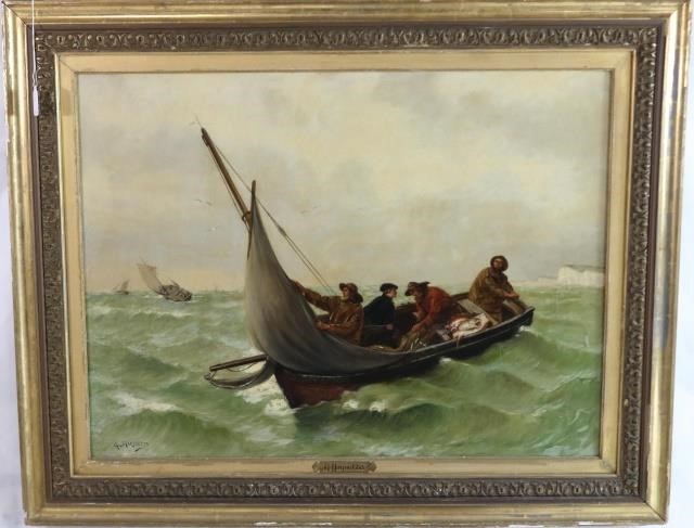 Appraisal: GEORGES JEAN MARIE HAQUETTE - FRENCH OIL PAINTING ON CANVAS