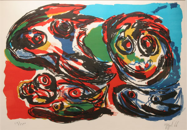 Appraisal: Karel Appel Dutch - Quatorze Tetes lithograph signed lower right