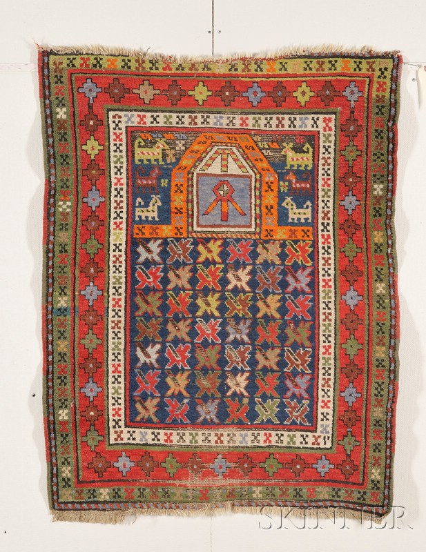 Appraisal: Karabagh Prayer Rug South Caucasus late th century small area