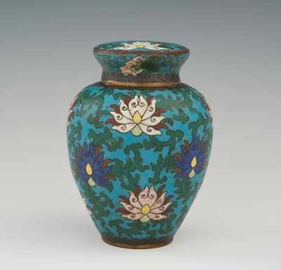 Appraisal: A Japanese Cloisonne Tea Caddy with Mark of Great Ming