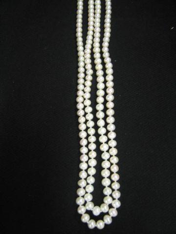 Appraisal: Pearl Necklace fine to mm freshwater cultured pearls long