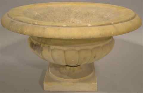 Appraisal: WHITE MARBLE URN h w in Sold for Previous LotNext