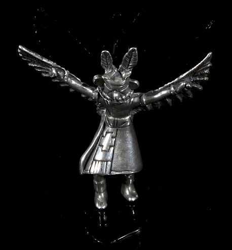 Appraisal: Sterling Silver Dancing Eagle Kachina Pendant For your consideration is