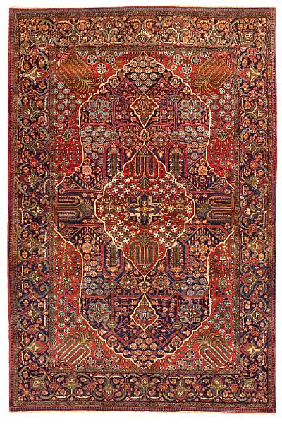 Appraisal: A Mohtasham Kashan rug Central Persia size approximatley ft in