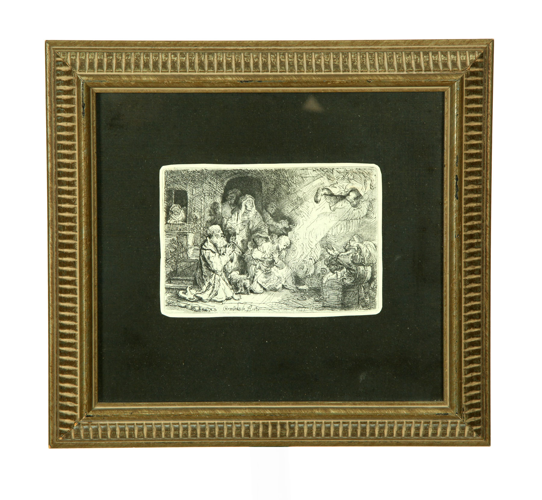 Appraisal: THE ANGEL DEPARTING FROM THE FAMILY OF TOBIAS AFTER REMBRANDT