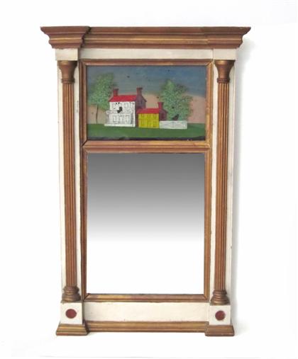 Appraisal: Classical painted and giltwood looking glass early th century