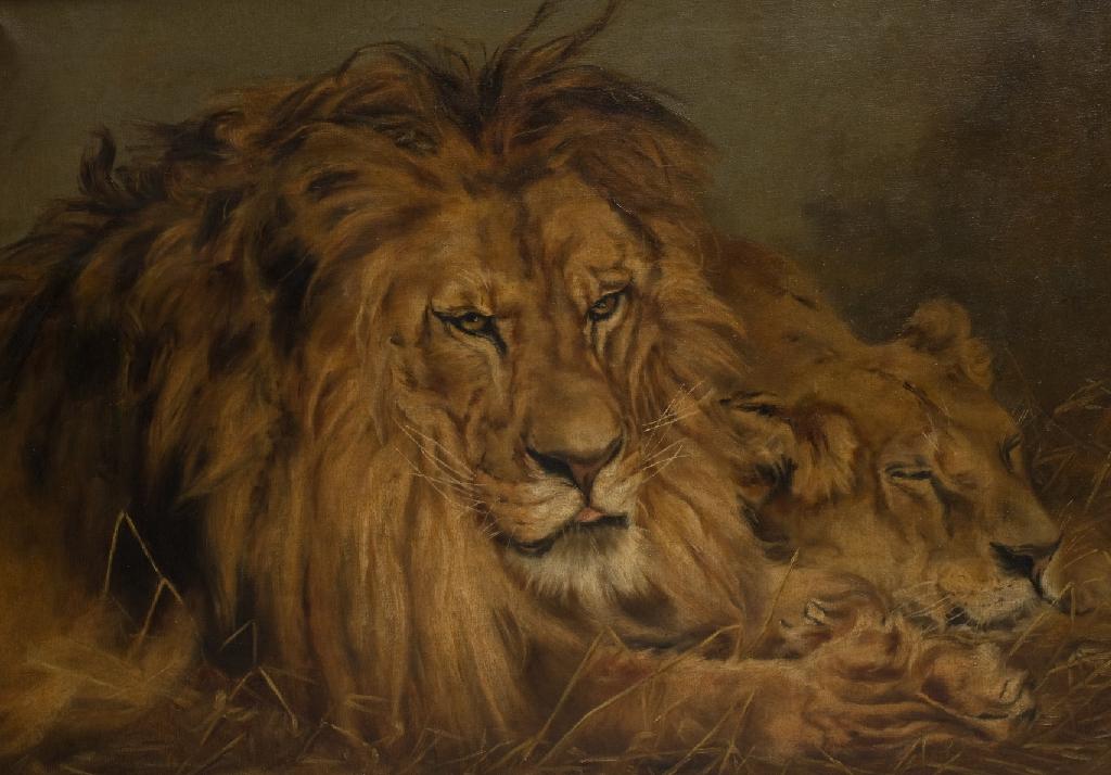 Appraisal: MANNER OF SIR EDWIN HENRY LANDSEER - LION AND LIONESS