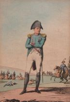 Appraisal: Hand-Colored Engraving of Napoleon ca Late th Century Hand-colored image