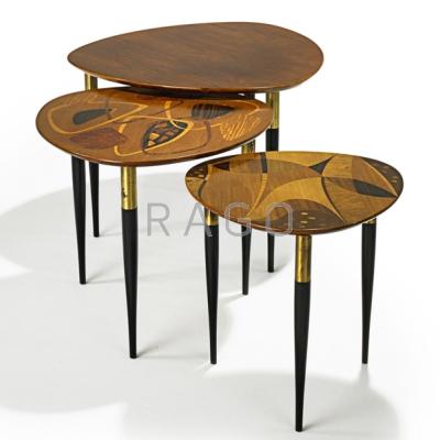 Appraisal: ERNO FABRY ASSOCIATES Set of three nesting tables Italy s