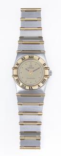 Appraisal: Lady's K Yellow Gold and Stainless Steel Omega C Lady's