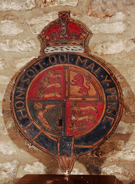 Appraisal: A PAPIER MACH ROYAL COAT OF ARMS with painted decoration