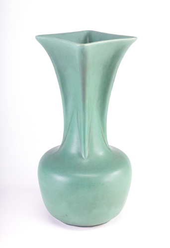 Appraisal: TECO Fine and large vase with bulbous base and flaring