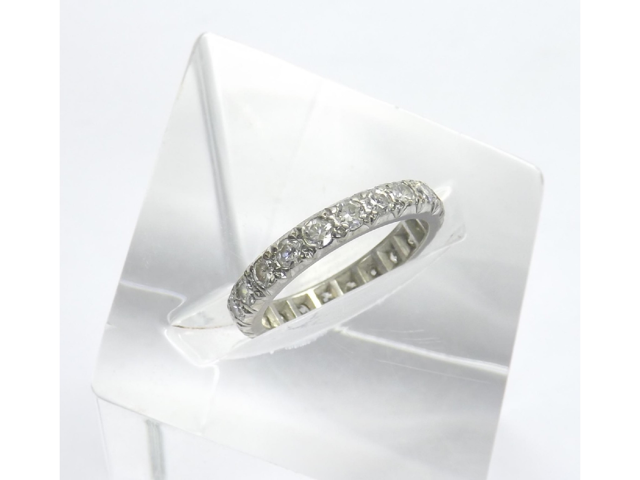 Appraisal: ct white gold diamond full eternity ring round-brilliant cuts estimated