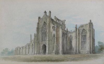 Appraisal: W W Gill Exh British Institute - Melrose Abbey Watercolour