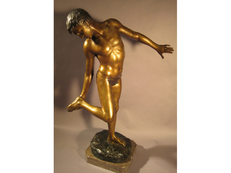 Appraisal: AFTER ANNIBALE DE LOTTO ITALIAN d Cast bronze figure titled