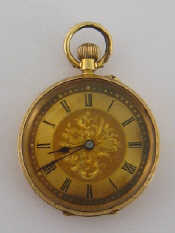 Appraisal: A late th century Swiss carat gold fob watch the