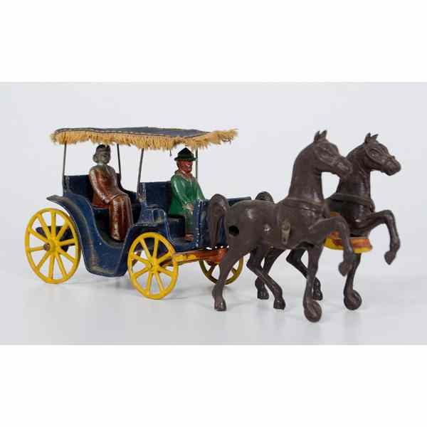 Appraisal: Stanley Toys Cast Iron Toy Horse Drawn Buggy A cast