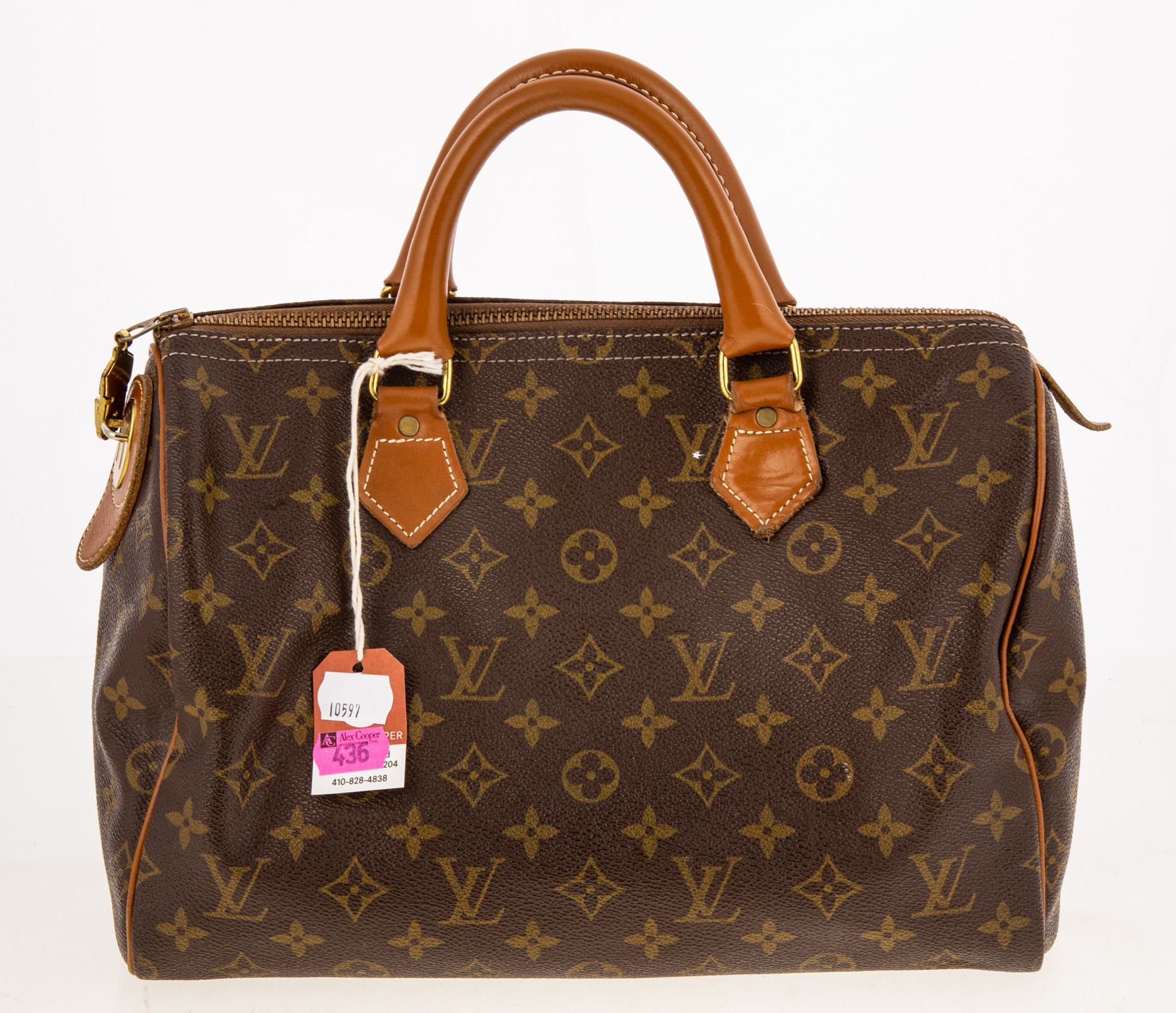 Appraisal: LOUIS VUITTON MONOGRAM CANVAS SPEEDY with dust bag in H