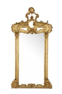 Appraisal: Rococo Revival Giltwood C American mid th century A large