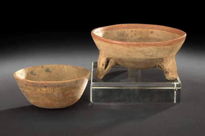 Appraisal: Two Pre-Columbian Terra Cotta Bowls B C - A D