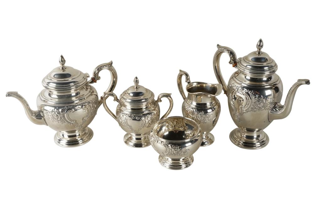 Appraisal: INTERNATIONAL SILVER CO STERLING TEA COFFEE SETwith maker's marks further