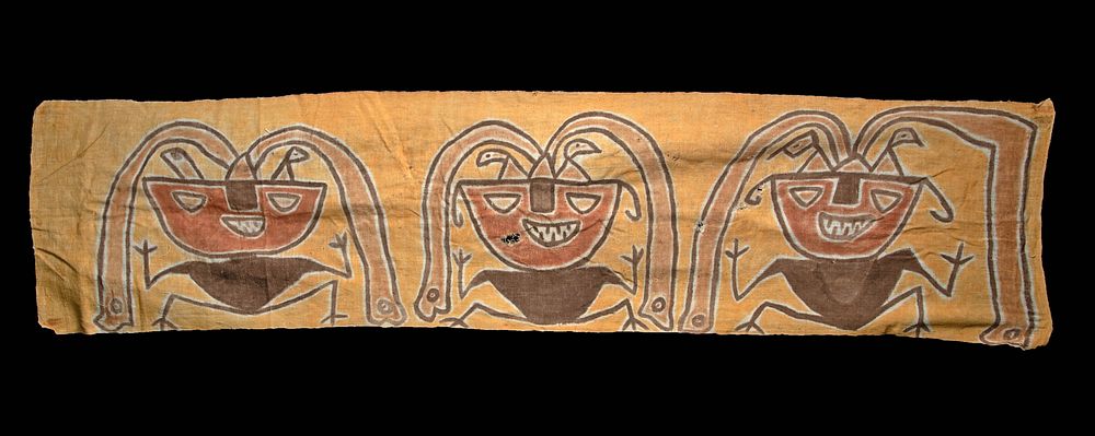 Appraisal: Massive Chancay Polychrome Textile Panel w Deities Pre-Columbian Central Coast