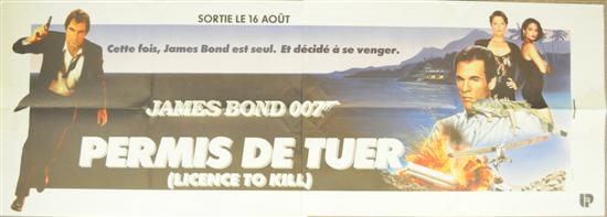 Appraisal: Licence to Kill poster French Permis de Tuer folded A