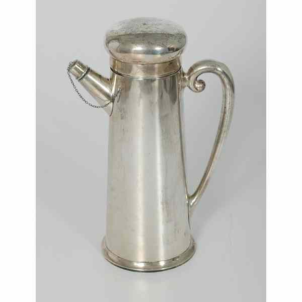 Appraisal: Martini Shaker Silver Plated American A sterling martini shaker marked