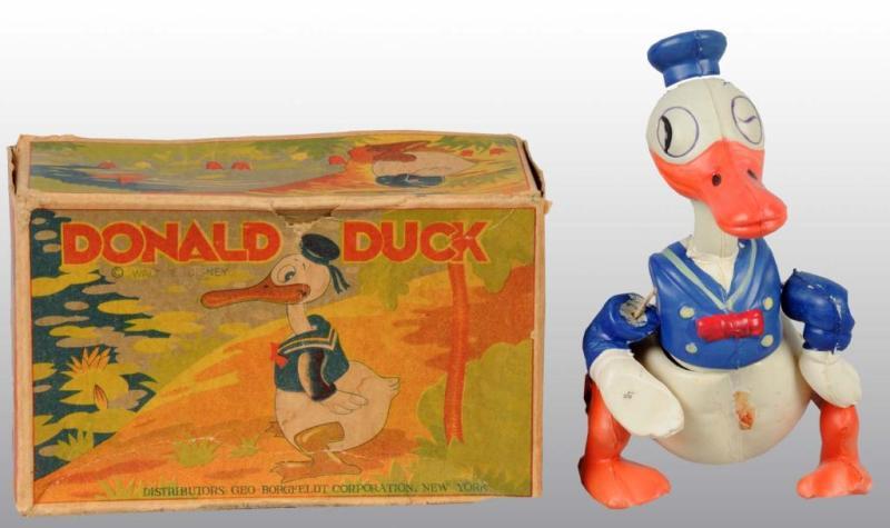 Appraisal: Walt Disney Donald Duck Waddler Toy in Orig Box Description