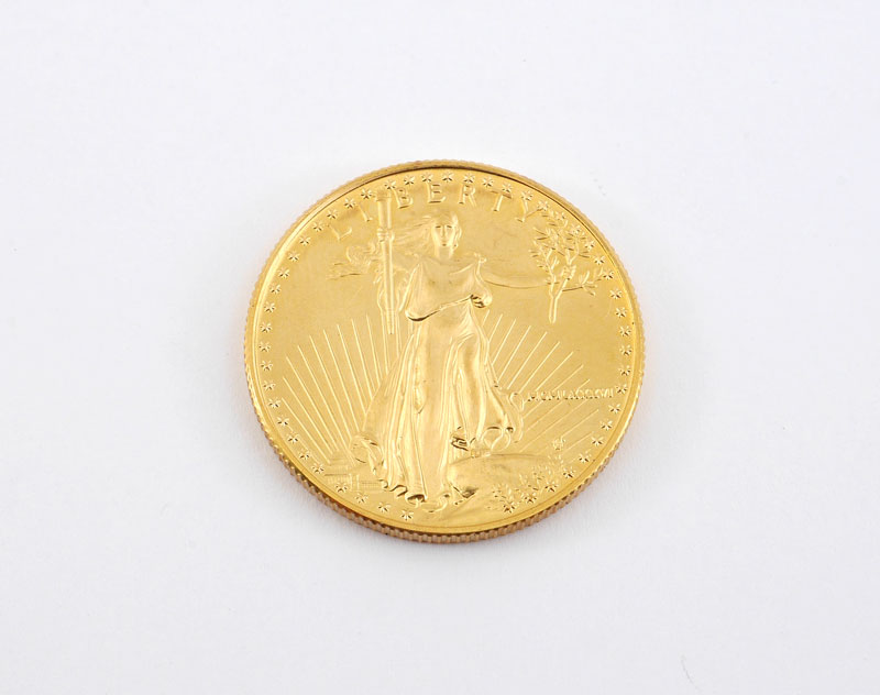 Appraisal: US GOLD EAGLE COIN oz fine gold ungraded Approx grams