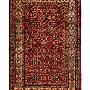 Appraisal: An Afghan Heriz Wool Rug Second Half th Century feet