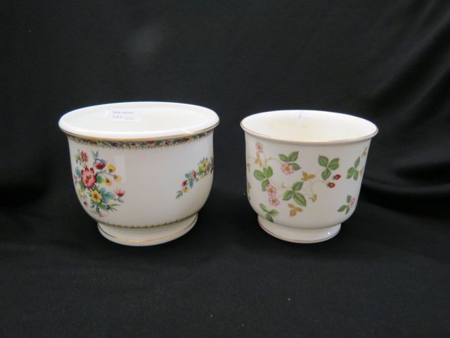 Appraisal: Porcelain Cache Pots Wedgwood and Coalport excellent