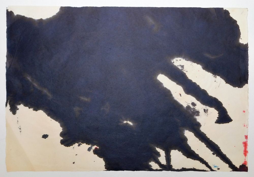 Appraisal: Taro Yamamoto Abstract Expressionist WC Painting Taro Yamamoto California Connecticut