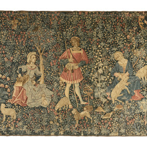 Appraisal: A Continental Printed Tapestry th Century Height x width inches