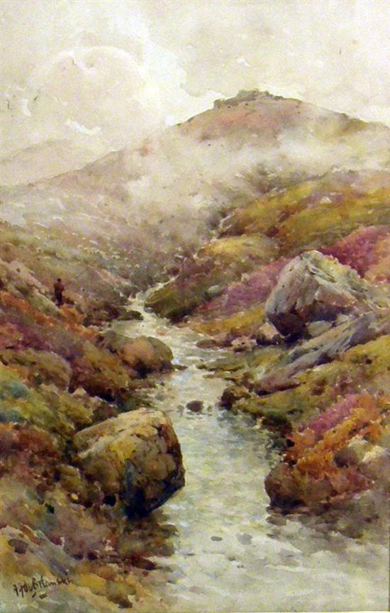 Appraisal: Alfred Fontville De Breanski pair of watercolours landscapes entitled 'Nr