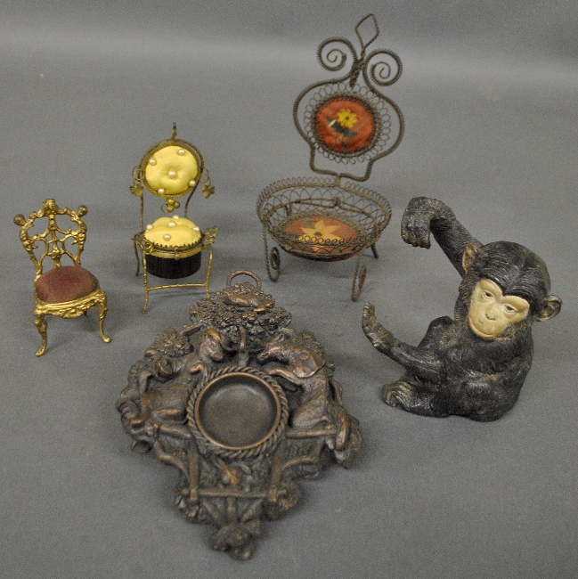 Appraisal: - Misc grouping of watch holders including a spelter metal