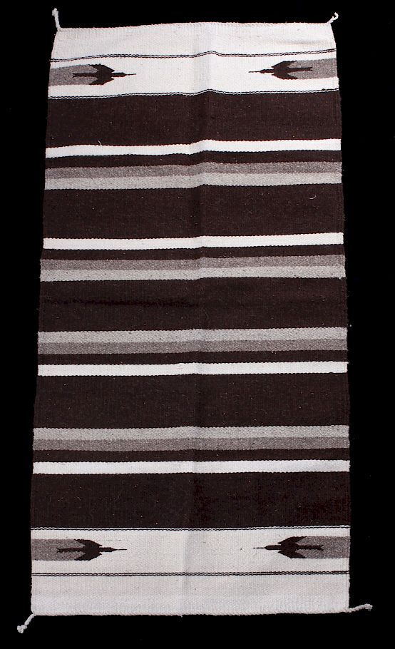 Appraisal: Navajo Striped Wool Saddle Blanket Offered in this lot we