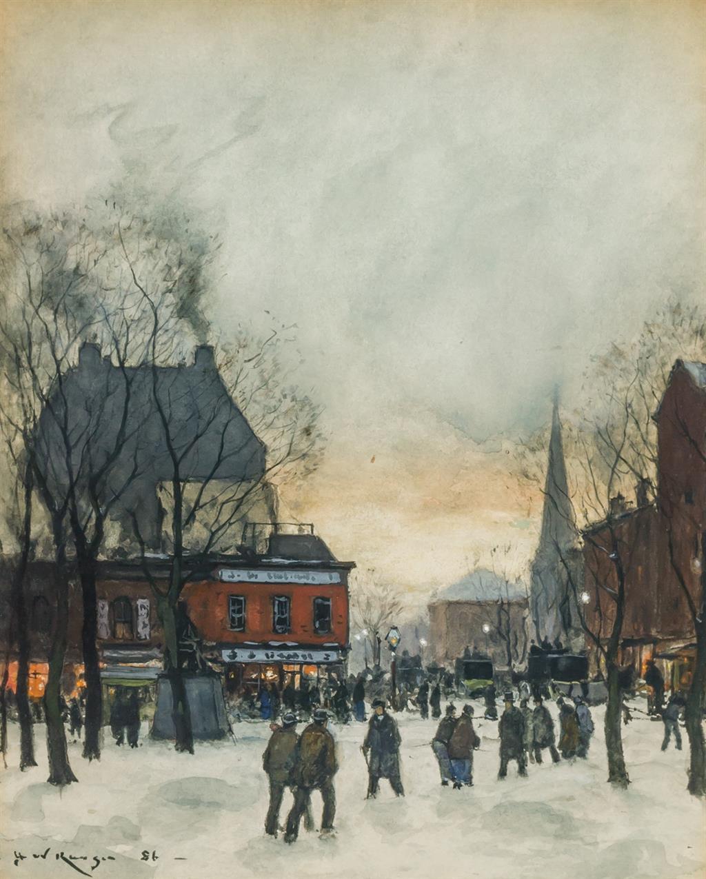 Appraisal: HENRY WARD RANGER American - Gansevoort Square New York Winter