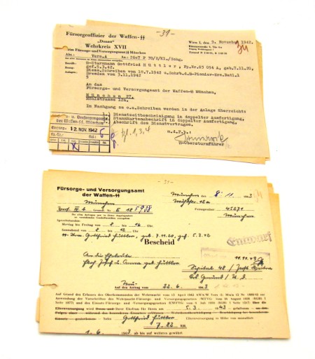 Appraisal: German WWII Waffen-SS document dated to SS Pioneer Batl