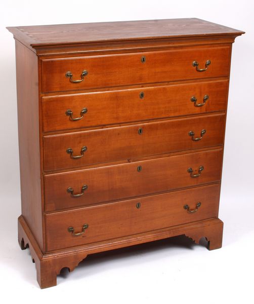 Appraisal: Late th-early th Century New England Chippendale cherry and pine