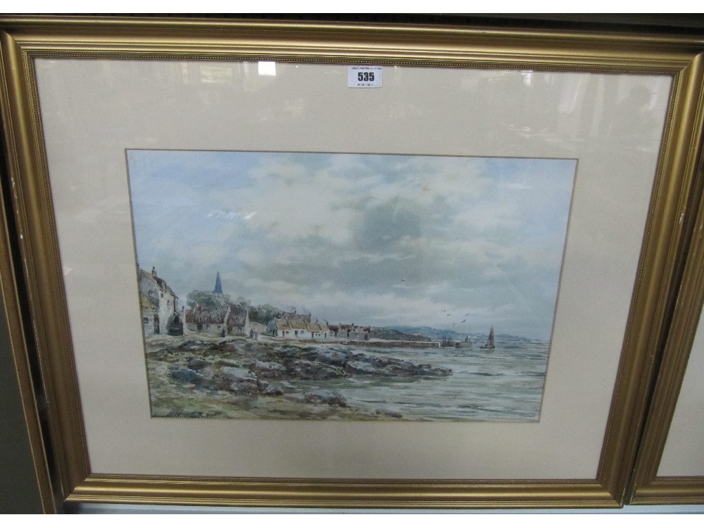 Appraisal: J HAMILTON GLASS Watercolour 'Anstruther' signed