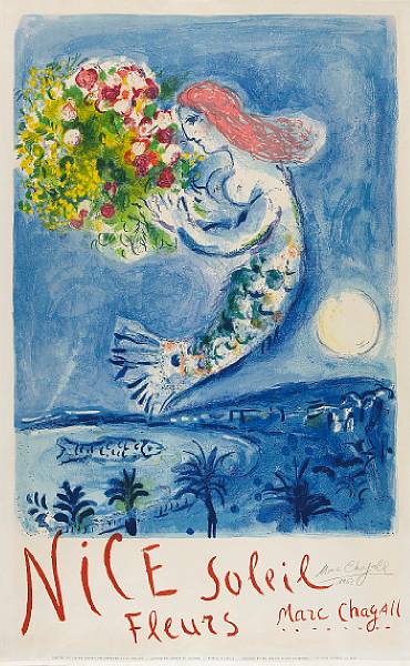 Appraisal: Marc Chagall Russian French - Bay of Angels M Lithographic