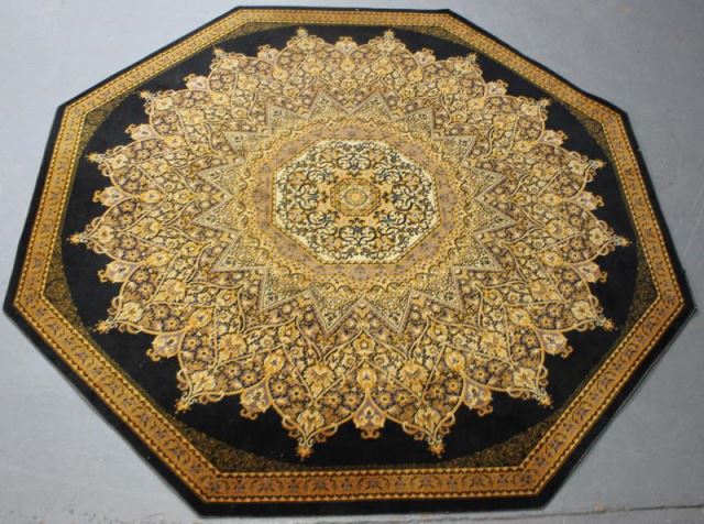 Appraisal: Vintage Couristan Carpet Unusual color and octagonal shape From a