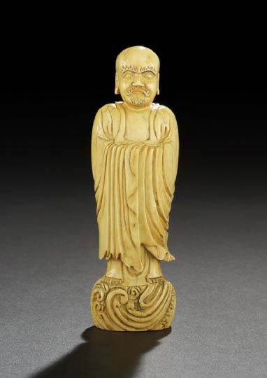 Appraisal: Good Chinese Carved Ivory Figure of an Immortal th century