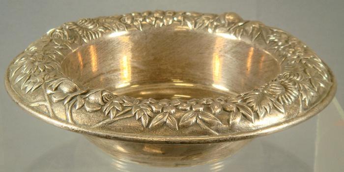 Appraisal: S Kirk Son sterling silver round bowl with floral repousse