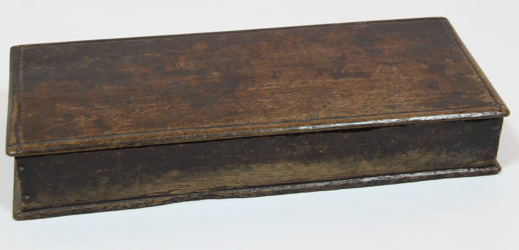 Appraisal: An th Century box with moulded lid and iron hinges