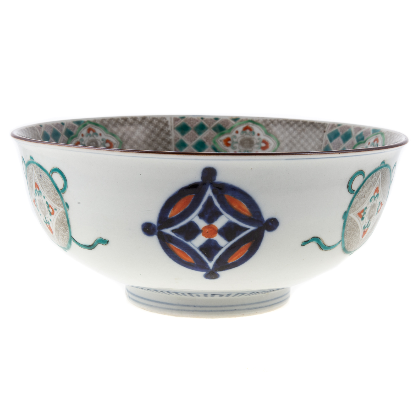 Appraisal: JAPANESE IMARI PORCELAIN BOWL Circa - interior floral and phoenix